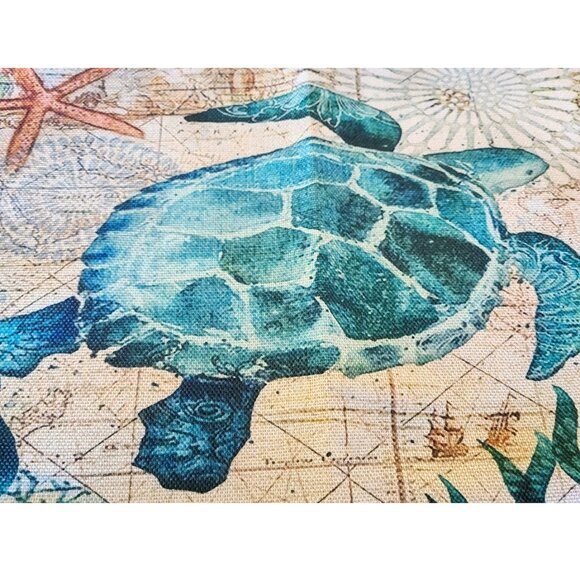 Beach Placemats Sea Turtle Table Decor 8pc Nautical Coastal Dining Decorations - Picture 5 of 16